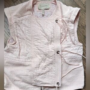 BCBGMaxAzria Runway Light Pink Quilted Vest